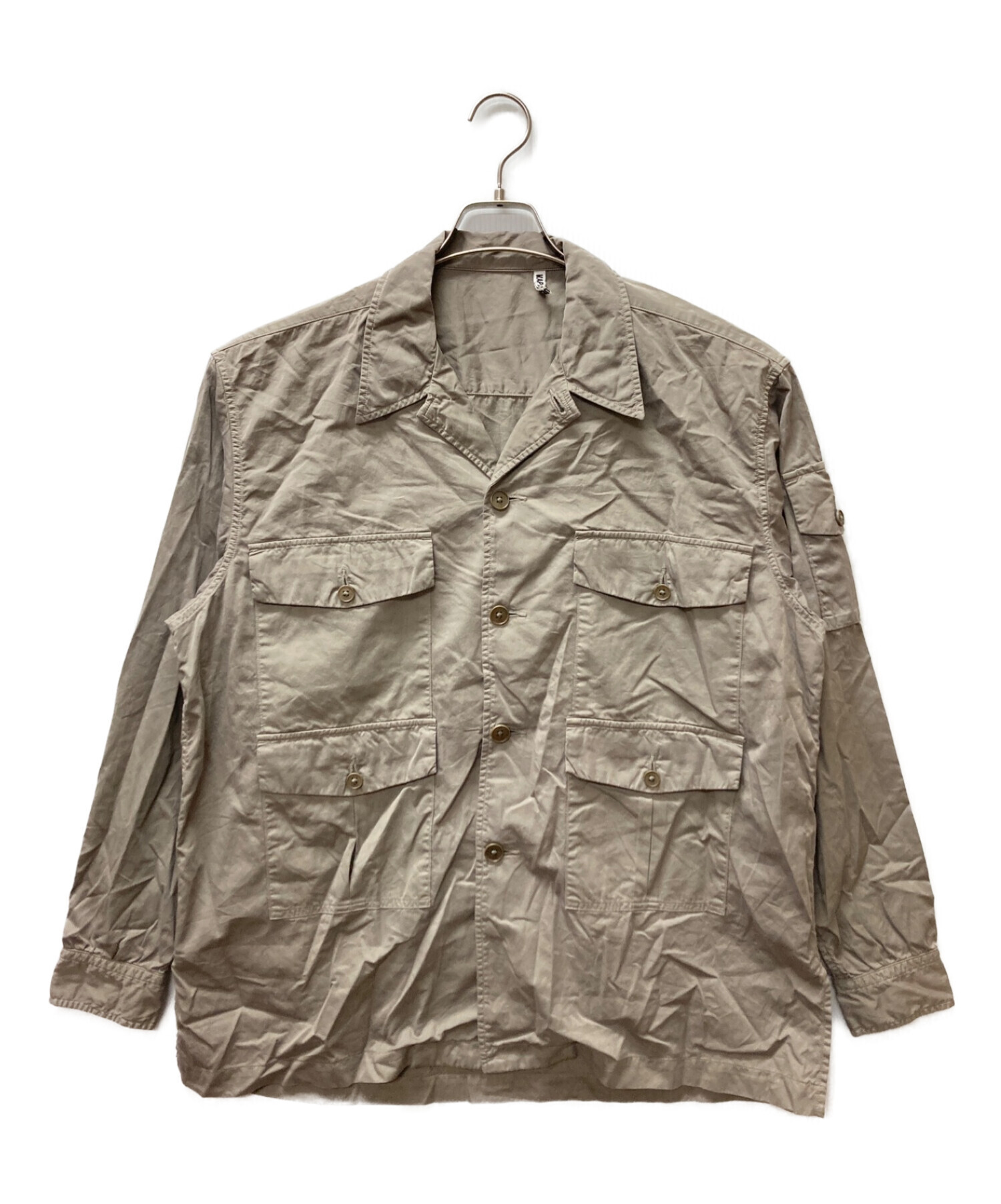KAPTAIN SUNSHINE (キャプテンサンシャイン) Garment Dyed Safari Shirt Jacket ベージュ サイズ:M