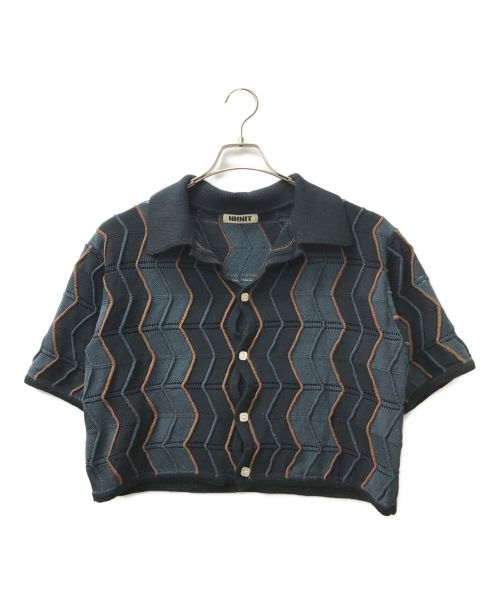 【中古・古着通販】NKNIT (ンニット) wave pattern knit shirt/ニット 