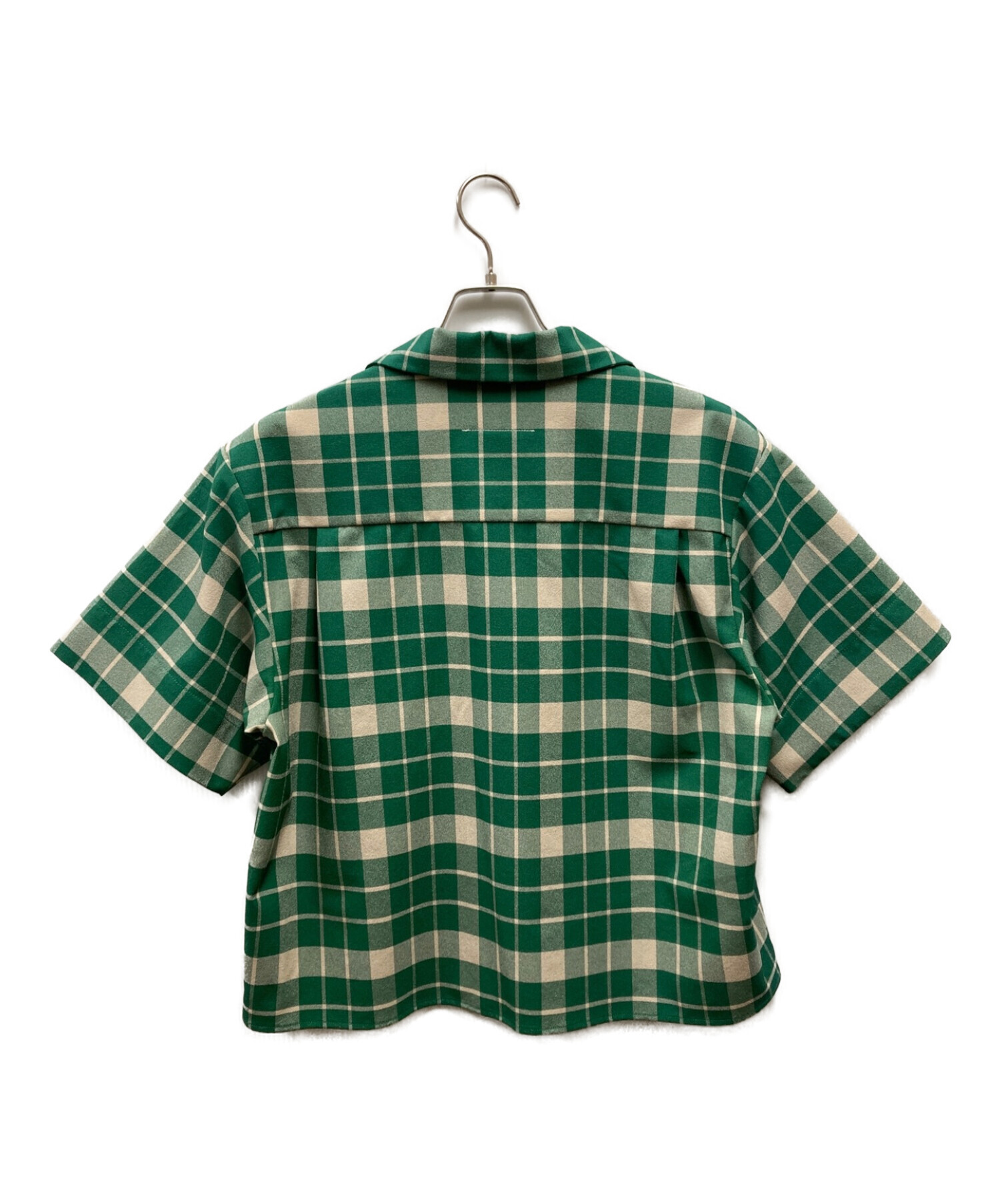【オシャレ☆人気☆SHINZONE】緑　チェック　ネルシャツ　サイズ38