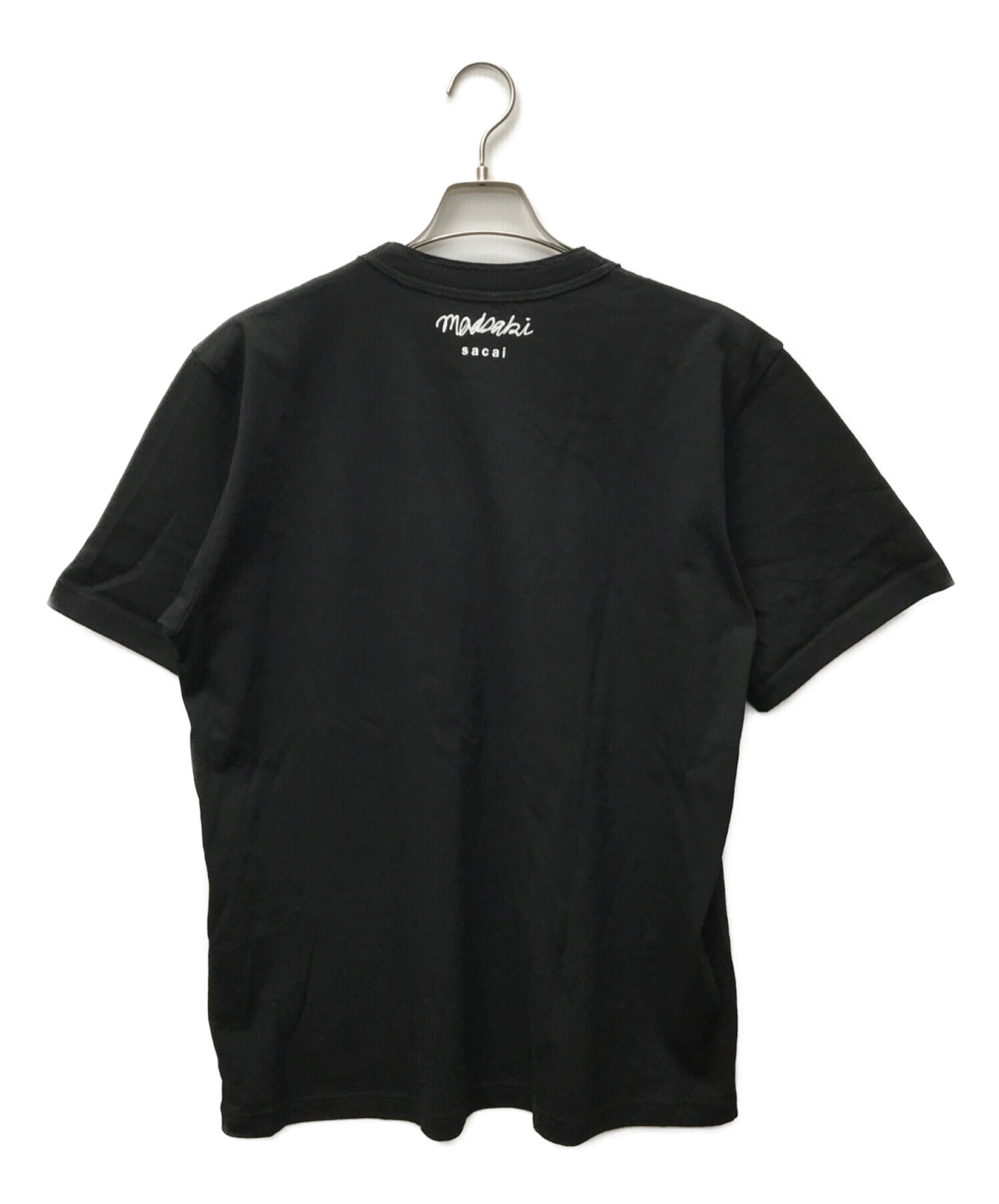 新品 サイズ4 sacai x KAWS Flock Print Tシャツ 黒