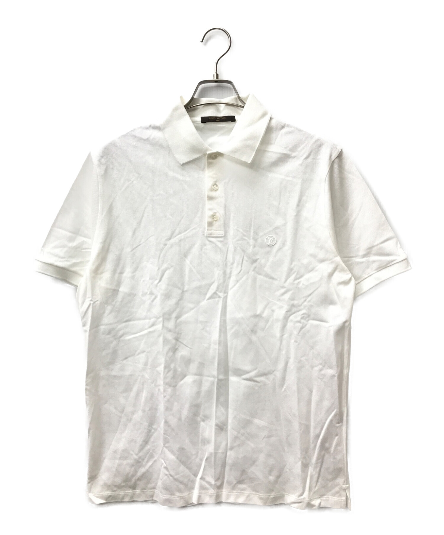 LOUIS VUITTON (ルイ ヴィトン) ワンポイントロゴポロシャツ ホワイト サイズ:L