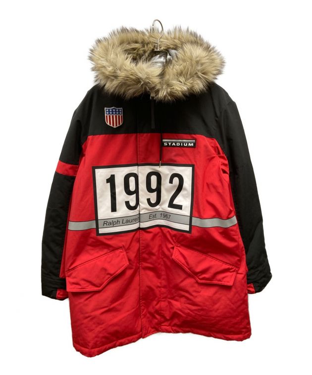 中古・古着通販】POLO RALPH LAUREN (ポロ・ラルフローレン) 1992ポロウィンタースタジアムダウンジャケット レッド サイズ:L｜ブランド・古着通販 トレファク公式【TREFAC FASHION】スマホサイト | ポロラルフローレン！1992 STADIUM スペシャルダウンジャケット！
