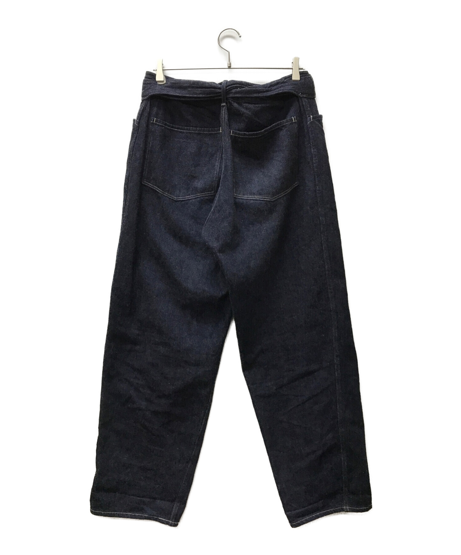 中古・古着通販】COMOLI (コモリ) デニムベルテッドパンツ インディゴ 