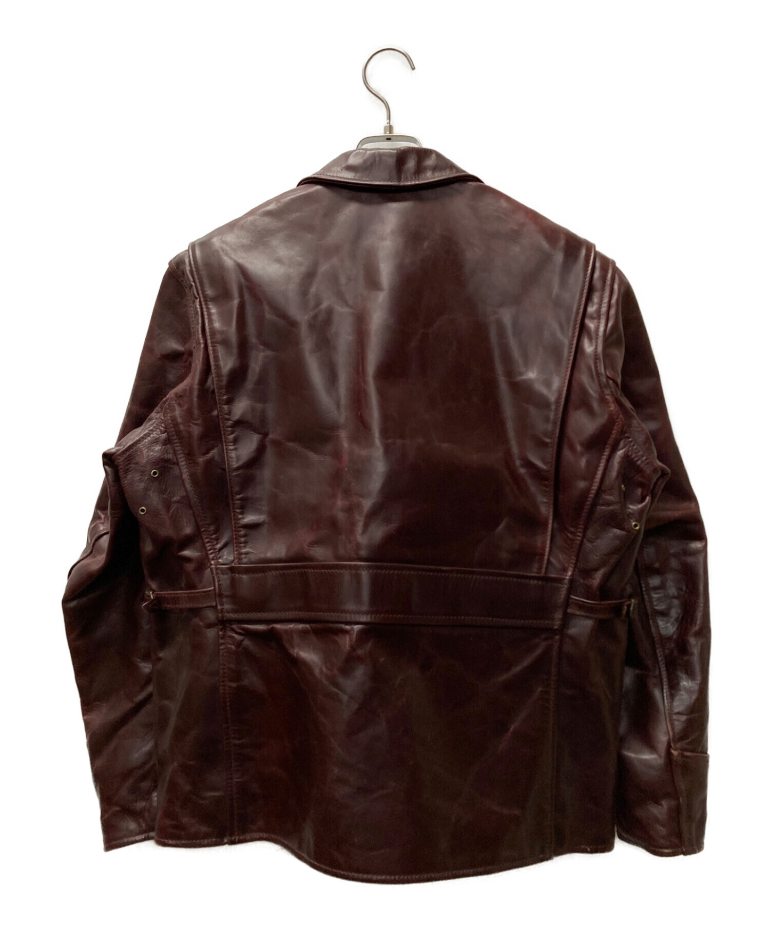Aero LEATHER サイズ38 ホースレザー エアロレザー 赤茶 馬革 