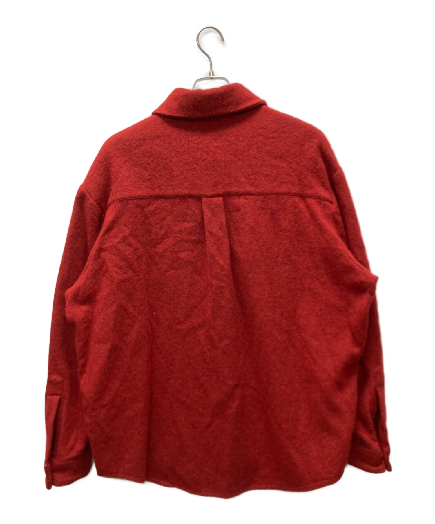 中古・古着通販】UNUSED (アンユーズド) Alpaca Tweed Shirts レッド 