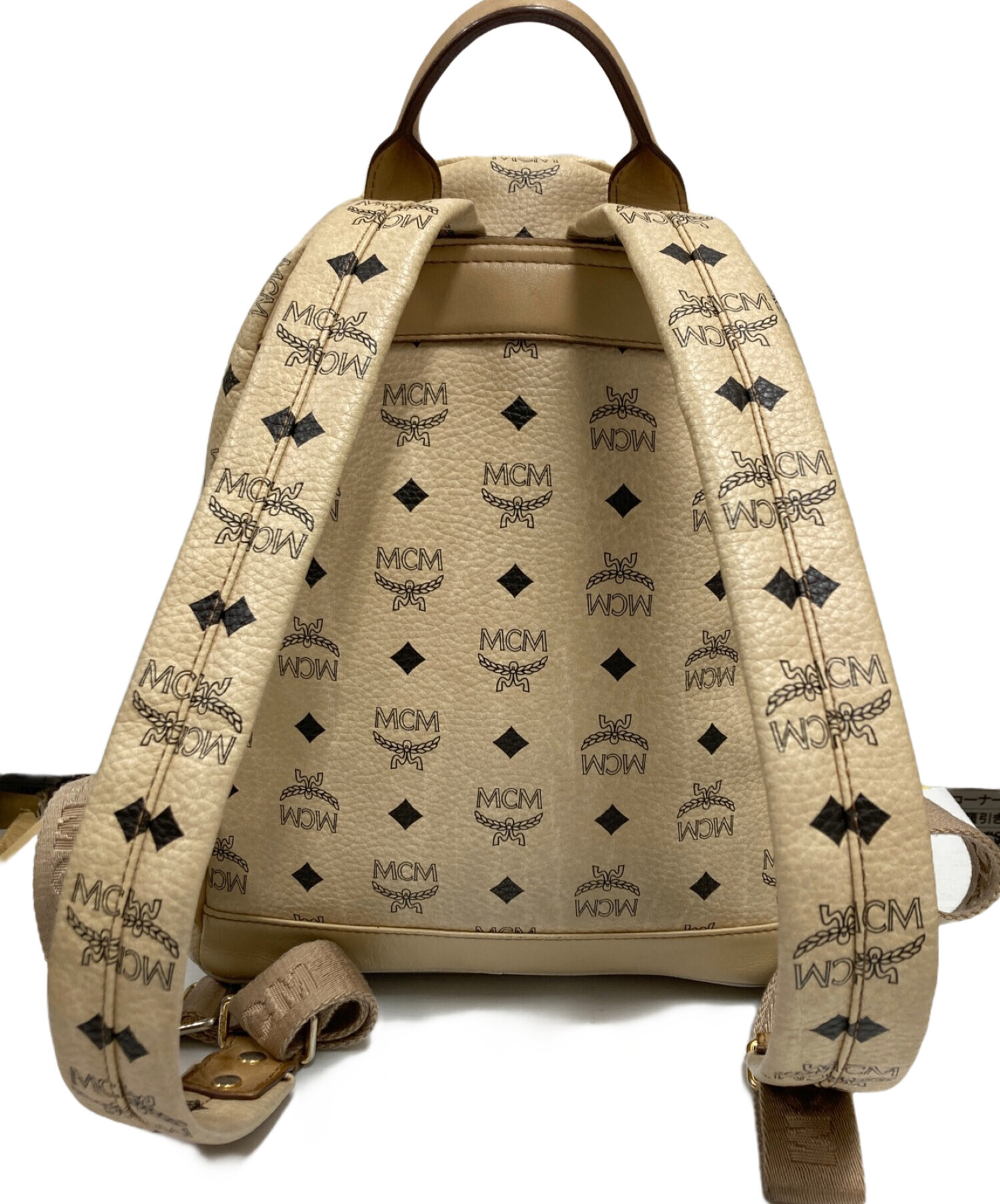 MCM リュック 怪し バックパック ベージュ