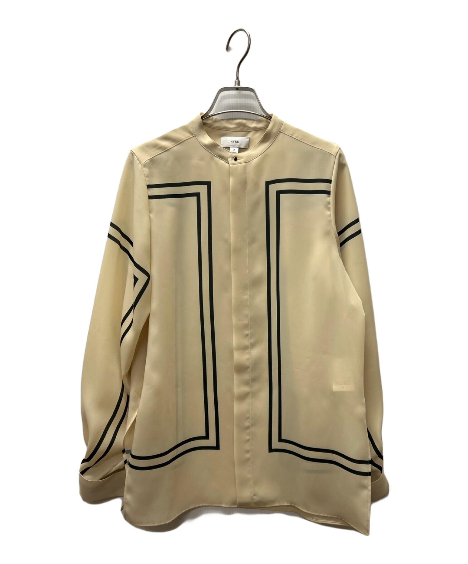 HYKE ハイク PRINTED BLOUSE プリンテッドブラウス アイボリー 【公式
