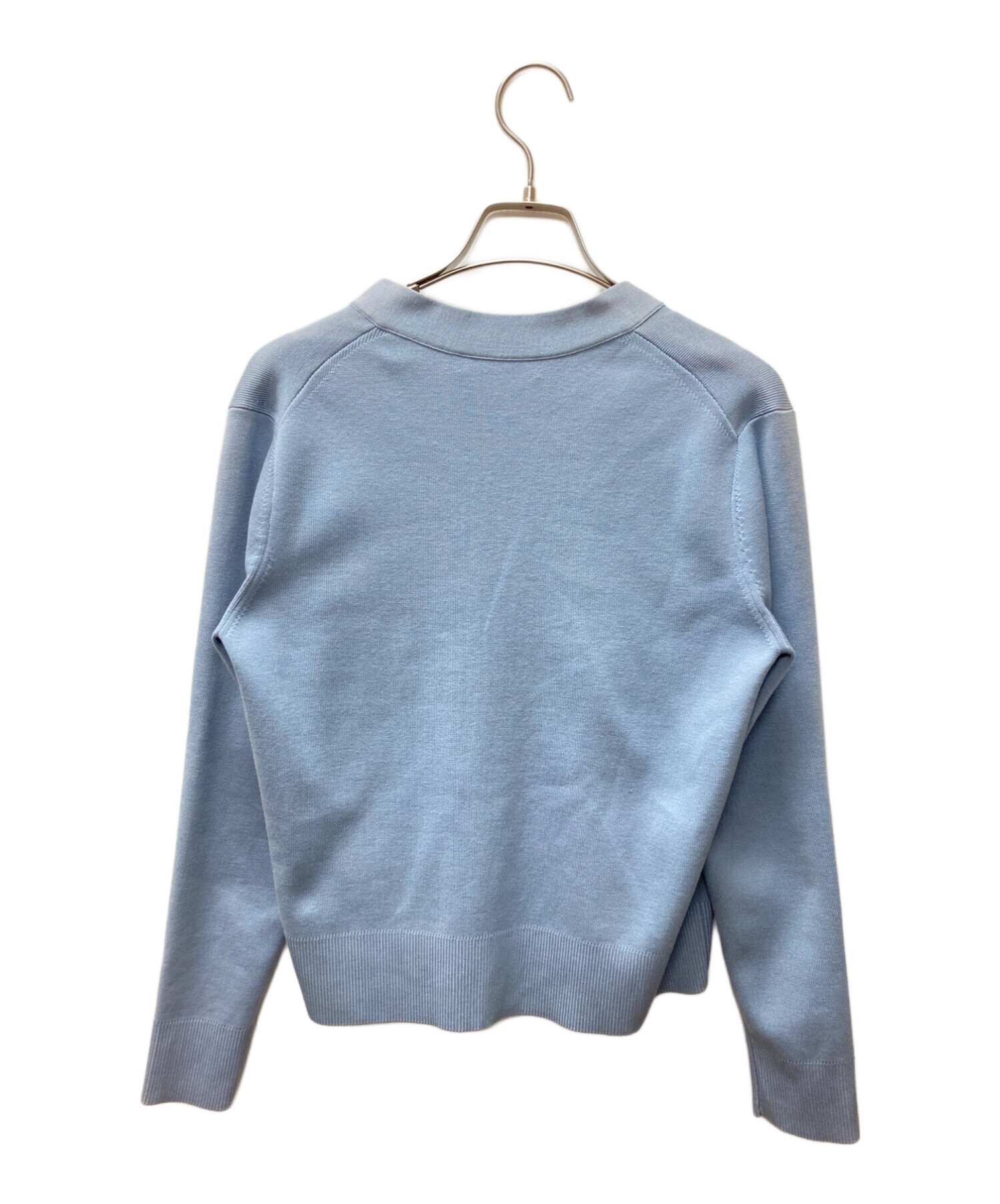 エブール シルクコットンカーディガン ブルー ebure/エブール｜再入荷