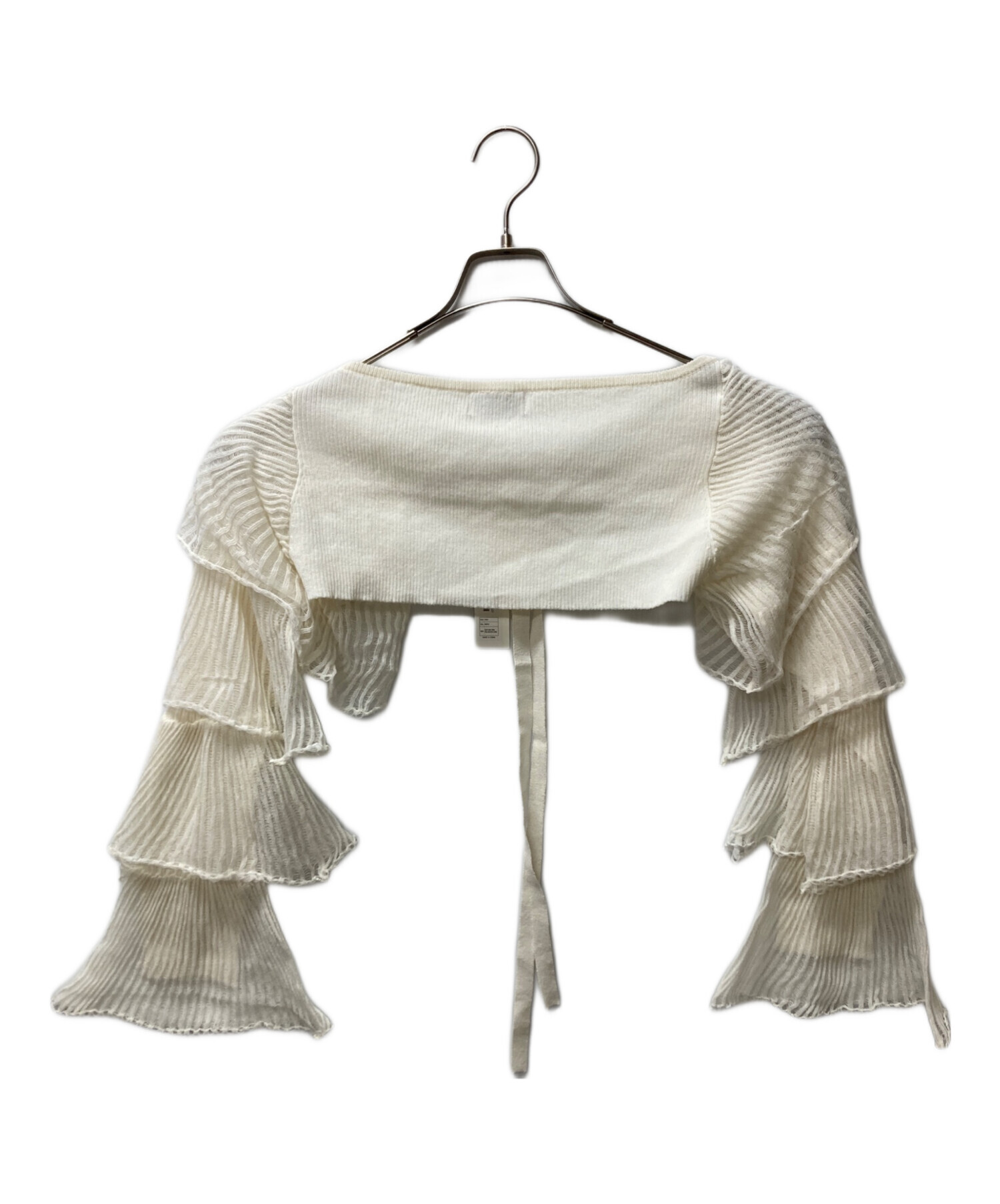 中古・古着通販】sahara (サハラ) Tiered Arm Bolero ホワイト サイズ 