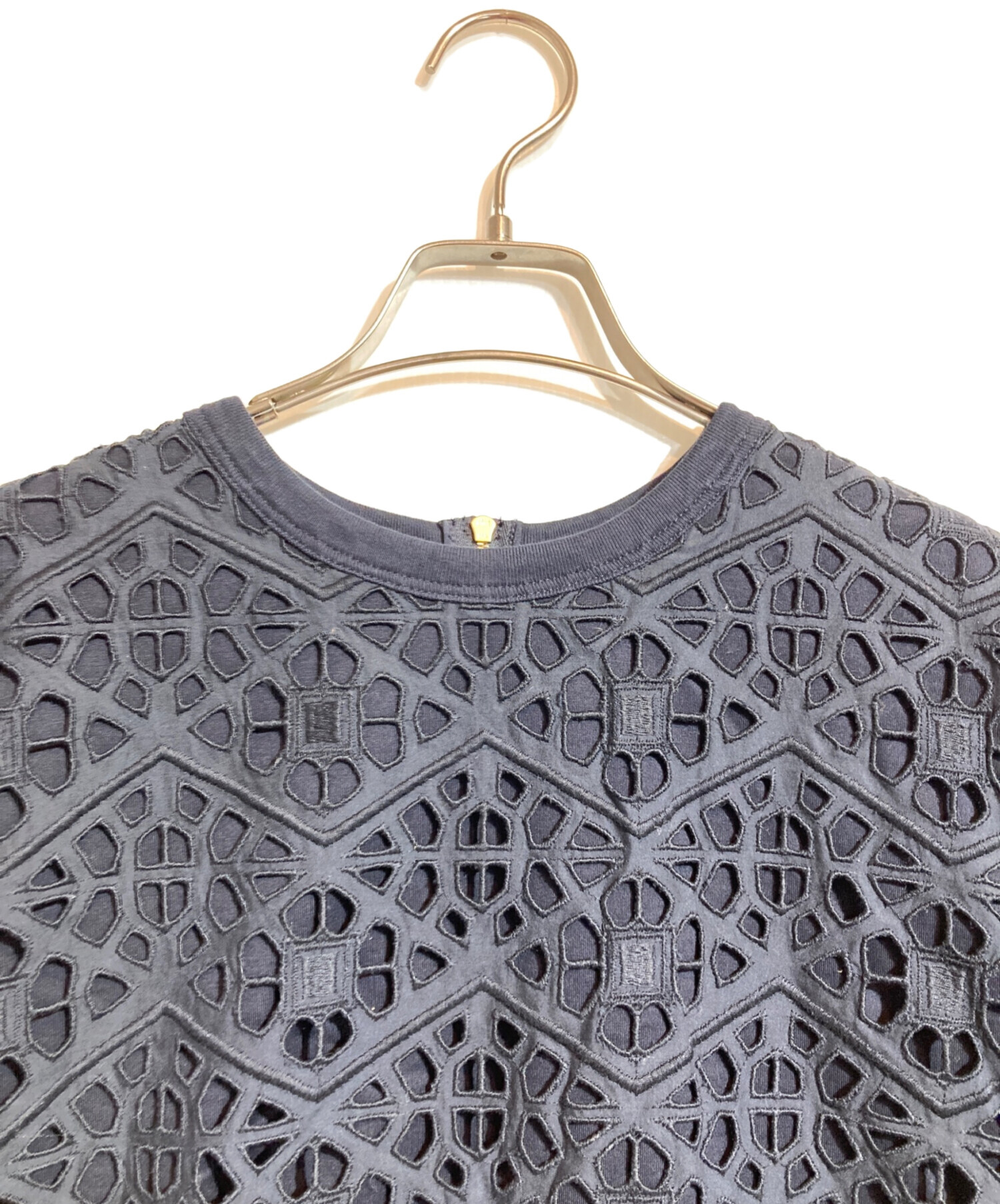 ドゥロワー M.SUMMER1 エンブロレースハーフスリーブブラウス 36