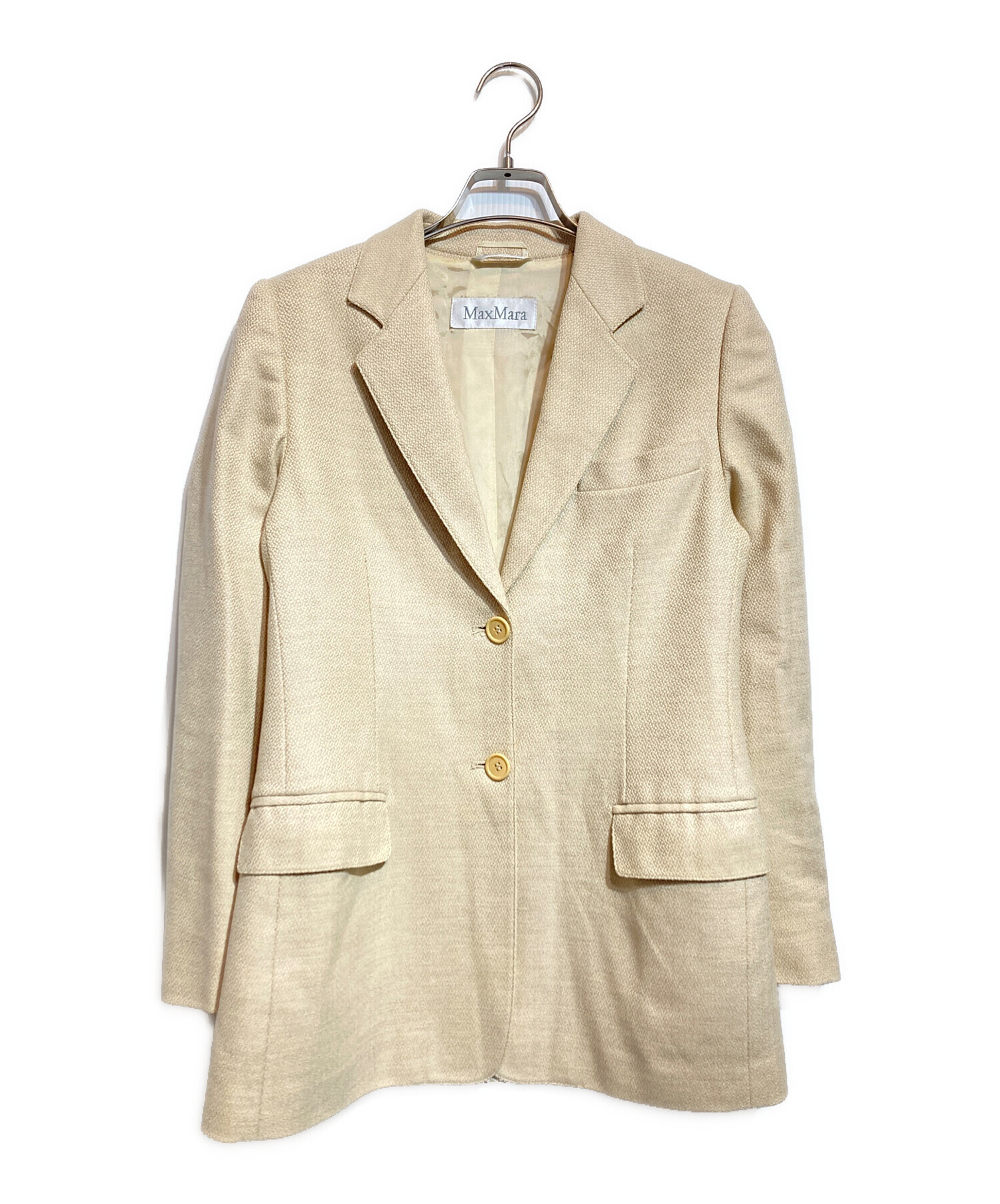 中古・古着通販】MaxMara (マックスマーラ) カシミヤ混テーラード 