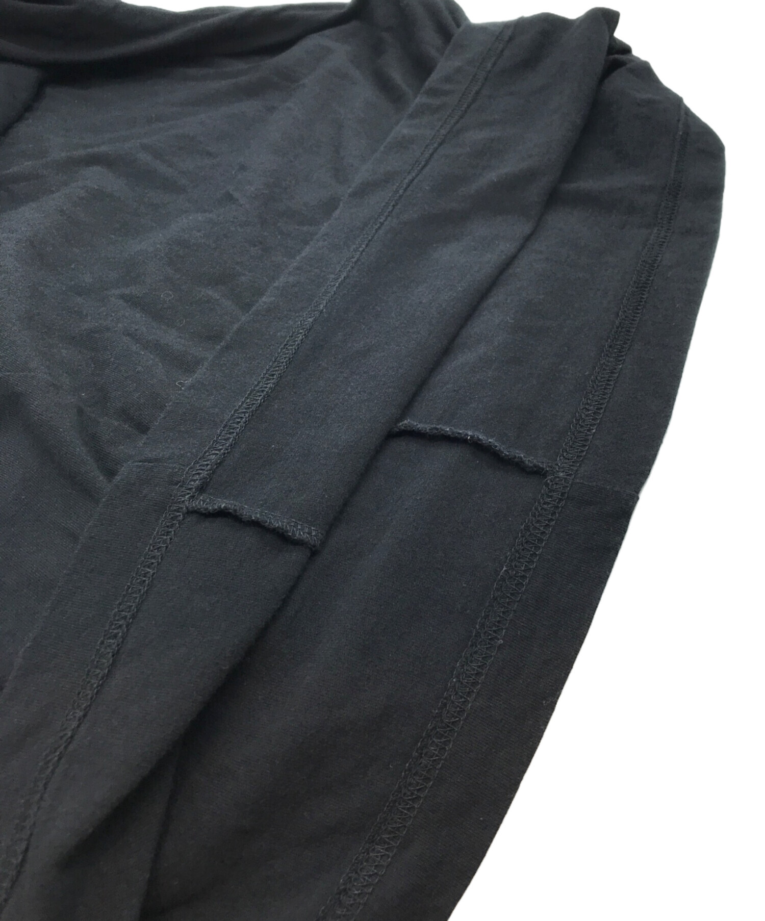 中古・古着通販】ENFOLD (エンフォルド) SOLID-WAVE DRESS ブラック 