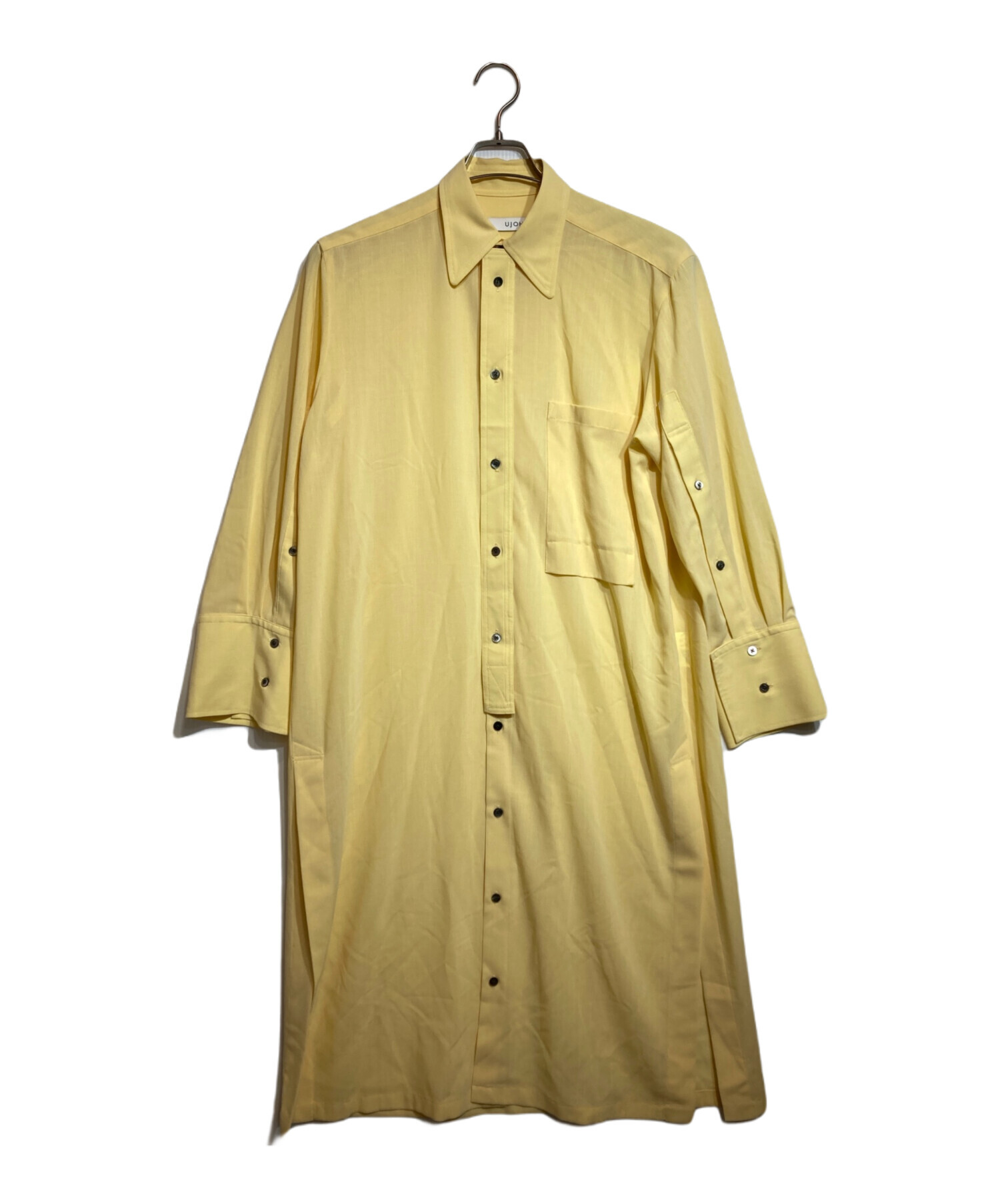 中古・古着通販】Ujoh (ウジョー) ウールシャツワンピース イエロー  