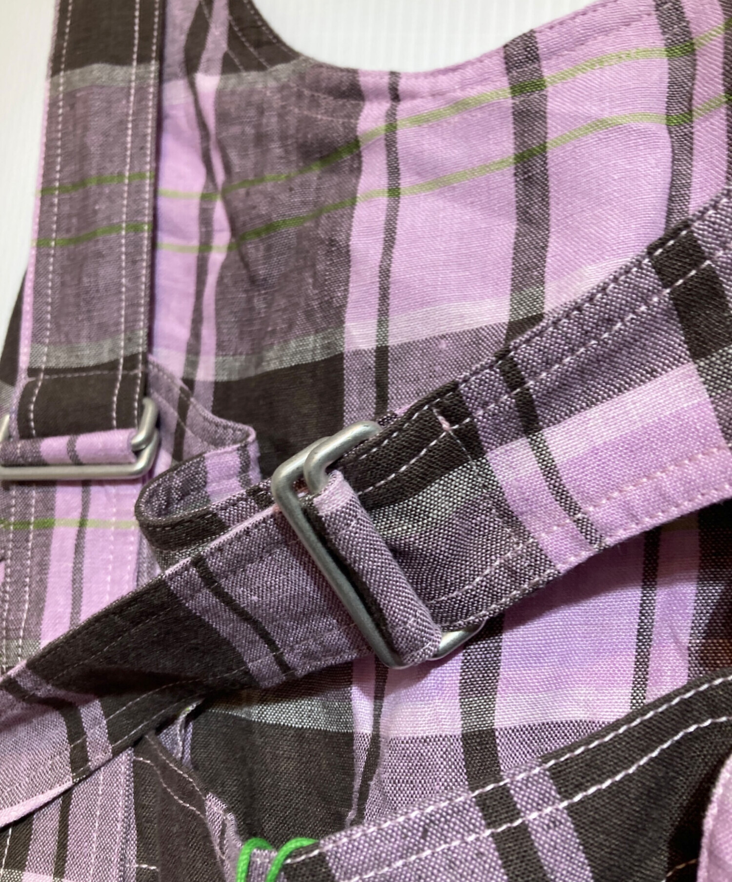 中古・古着通販】KENZO (ケンゾー) ロングチェックラインドレス 
