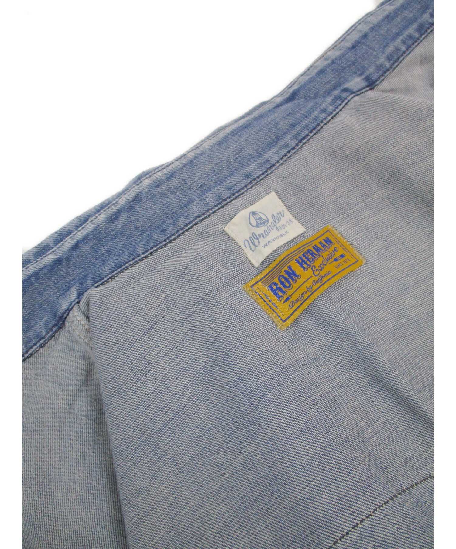 Ron Herman × Wrangler (ロンハーマン×ラングラー) デニムシャツ ブルー サイズ:L