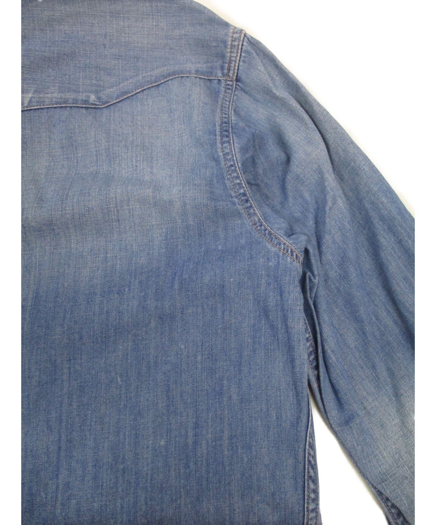 Ron Herman × Wrangler (ロンハーマン×ラングラー) デニムシャツ ブルー サイズ:L