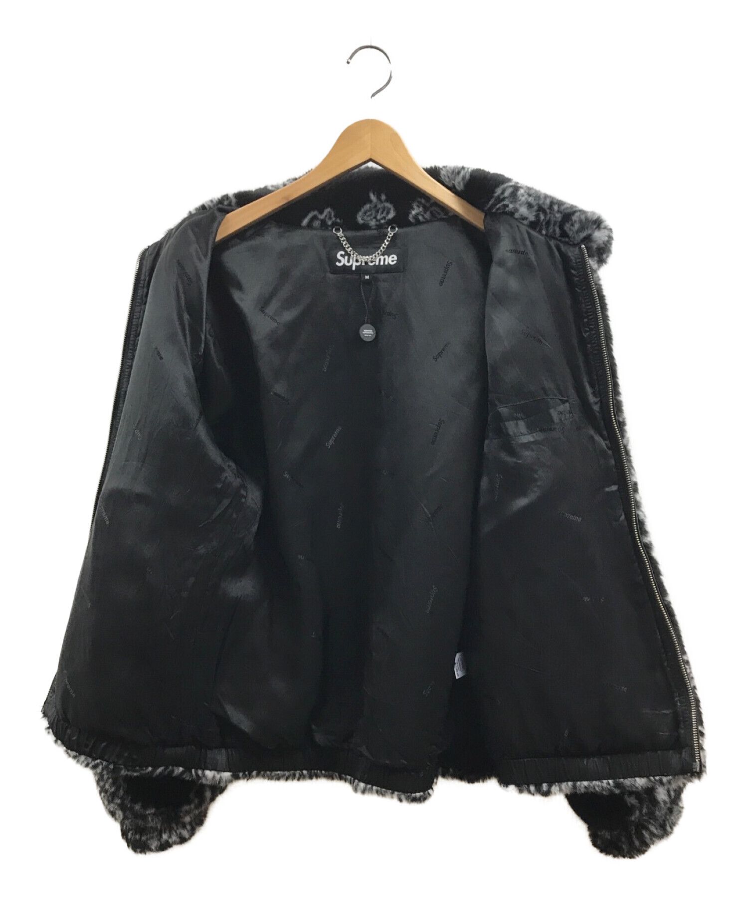 used☆supreme faux fur bomber jacket サイズL