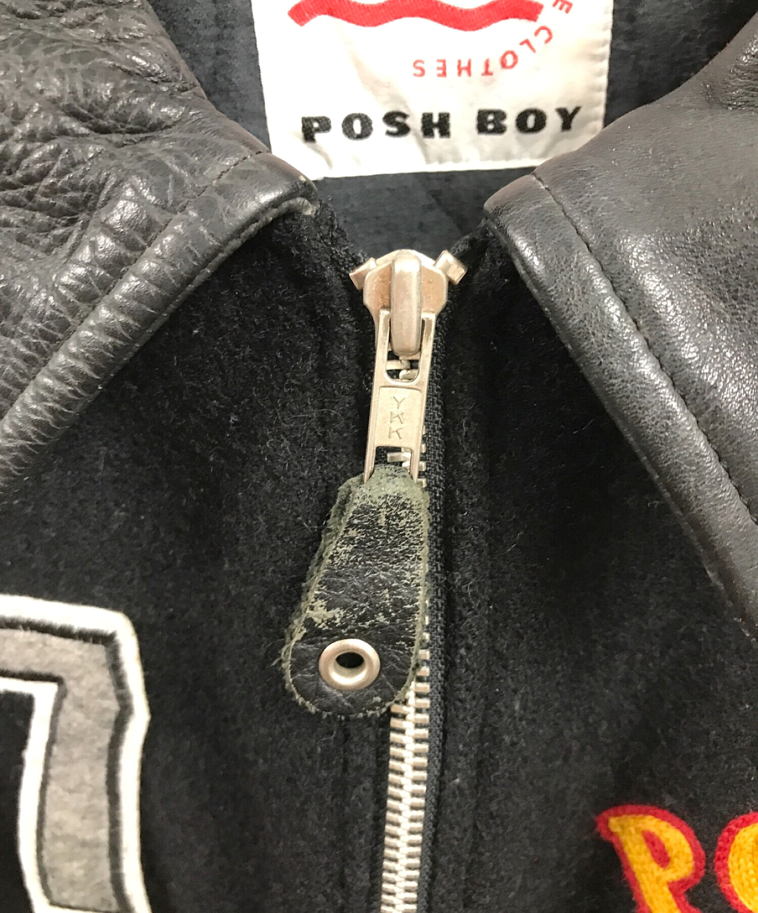 POSH BOY (ポッシュボーイ) レザースタジャン ブラック サイズ:Free