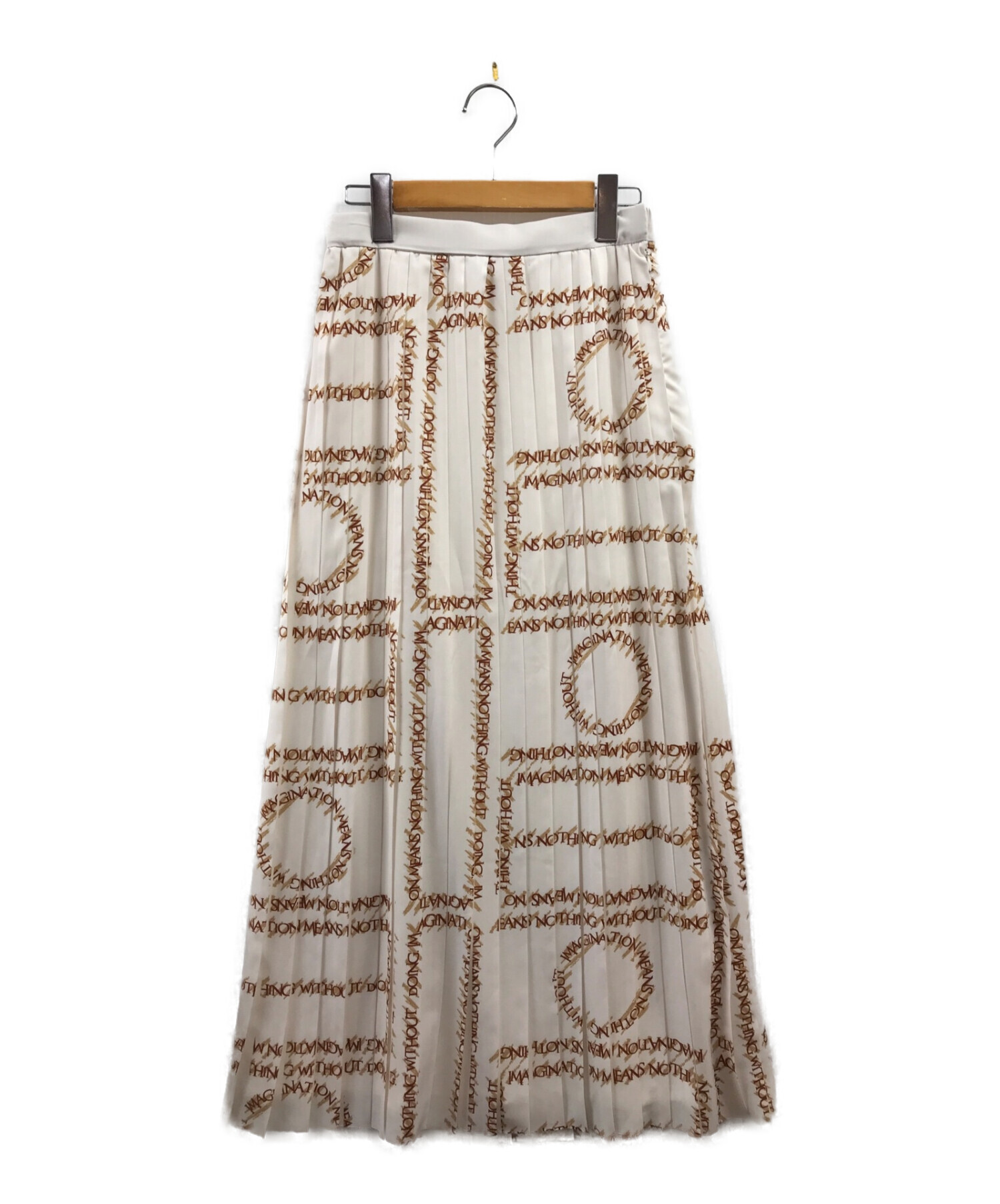 Ameri CHAPLIN MESSAGE LOGO PLEATS SKIRT 