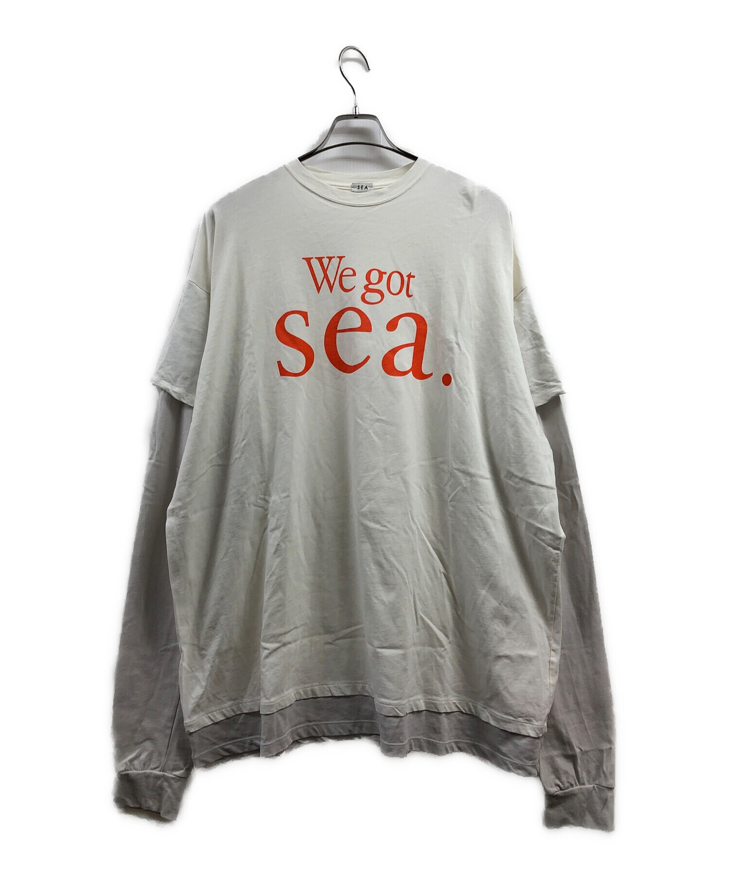 SEA (シー) レイヤードロングスリーブTシャツ ホワイト サイズ:Free