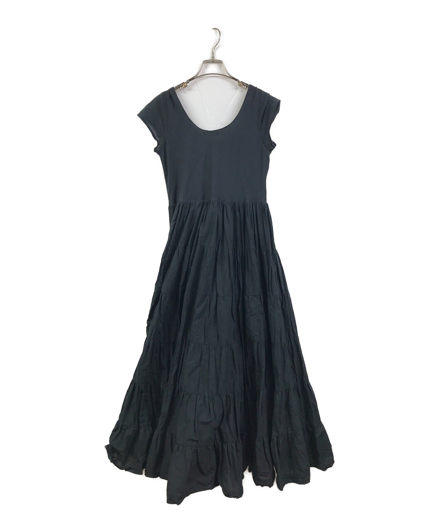 MARIHA (マリハ) 草原の虹のドレス ティアード ノースリーブ ワンピース ブラック サイズ:不明