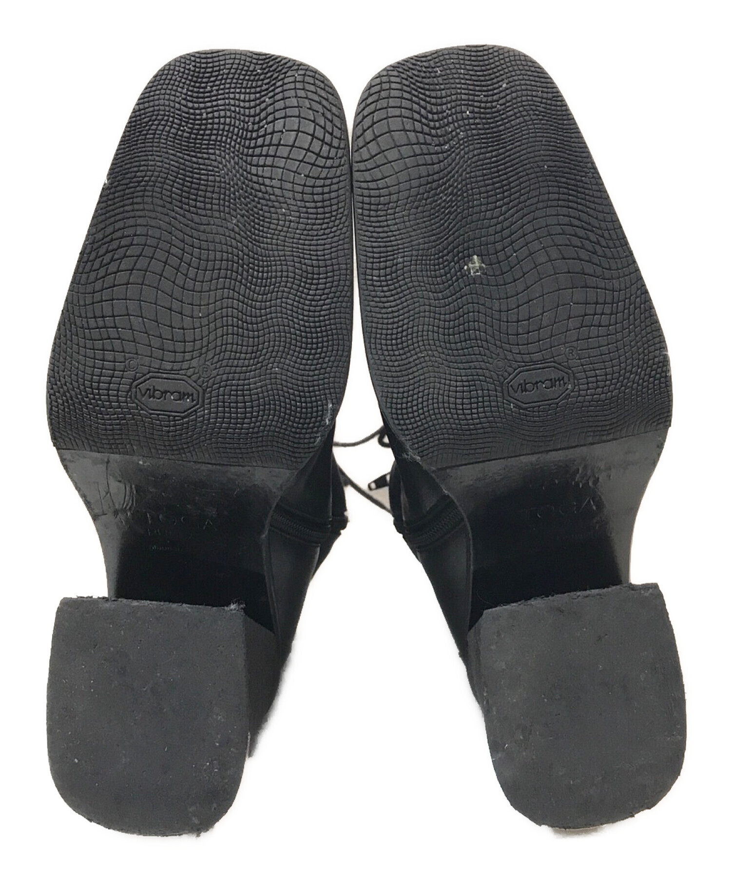TOGA PULLA (トーガ プルラ) スクエアトゥロングブーツ ブラック サイズ:36