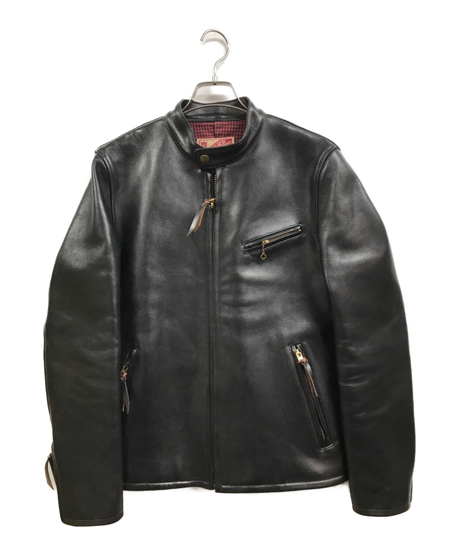 Y'2 leather (ワイツーレザー) シングルライダースジャケット ブラック サイズ:36