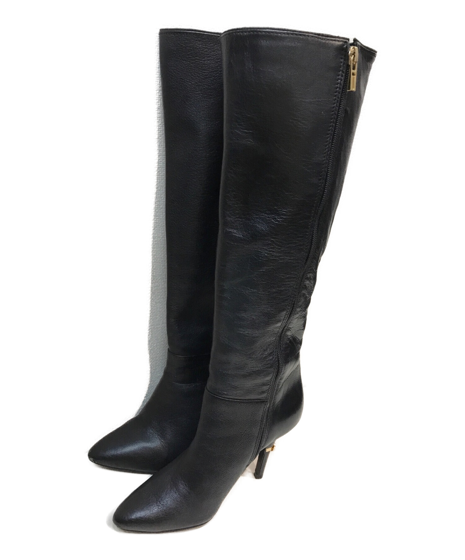 【未使用】トリーバーチ グレー ファー付きロングブーツ　サイズ36 未使用】トリーバーチ グレー ファー付きロングブーツ サイズ36