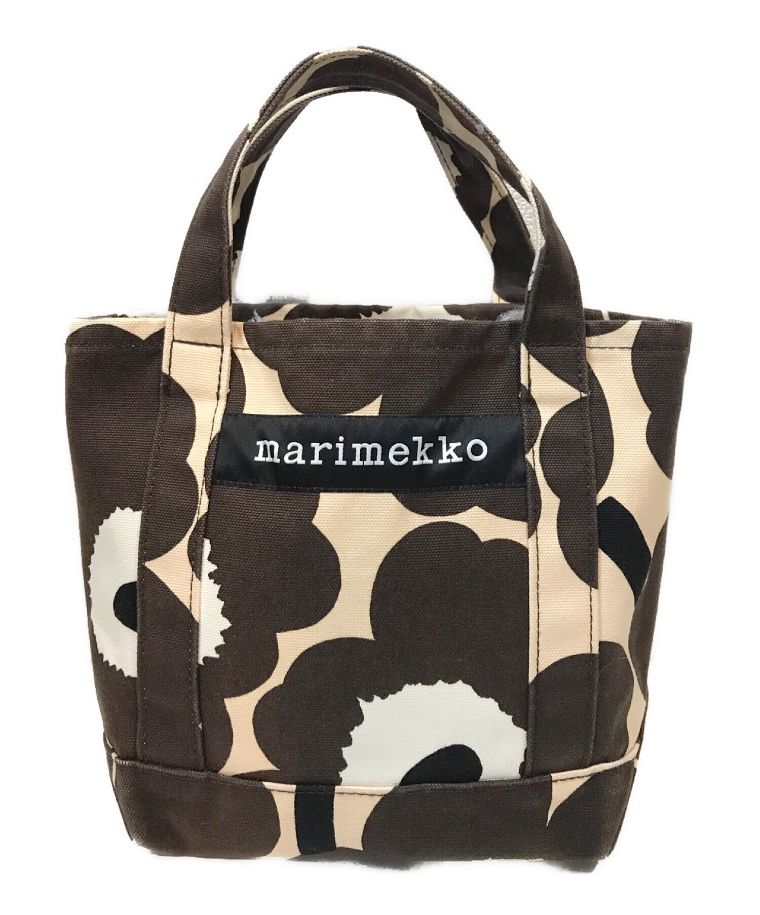 marimekko (マリメッコ) ウニッコ コットンキャンバス トートバッグ ブラウン