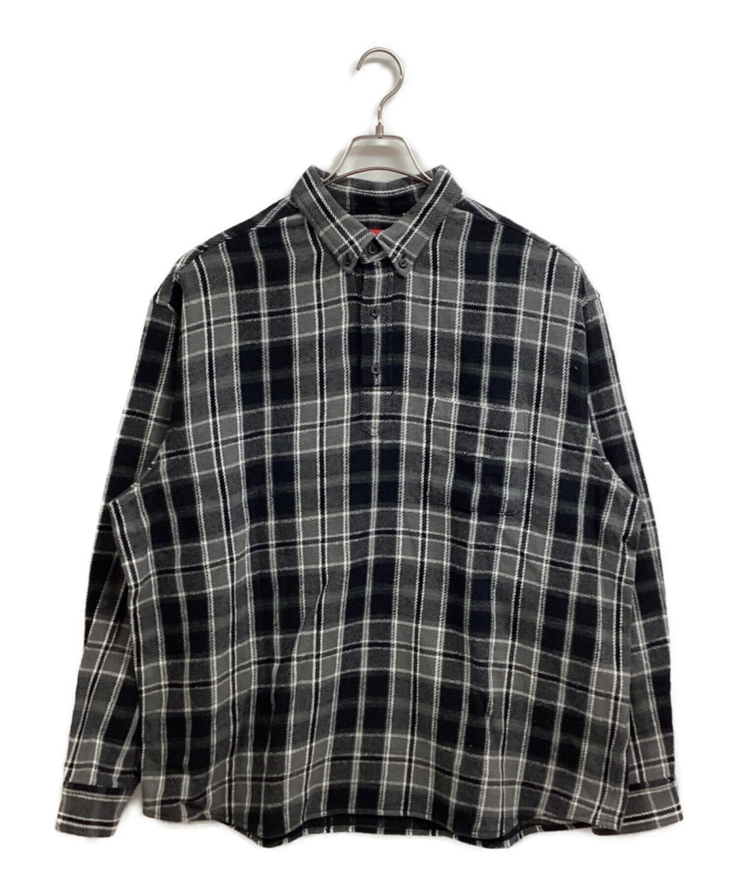 Supreme (シュプリーム) Pullover Plaid Flannel Shirt グレー サイズ:L