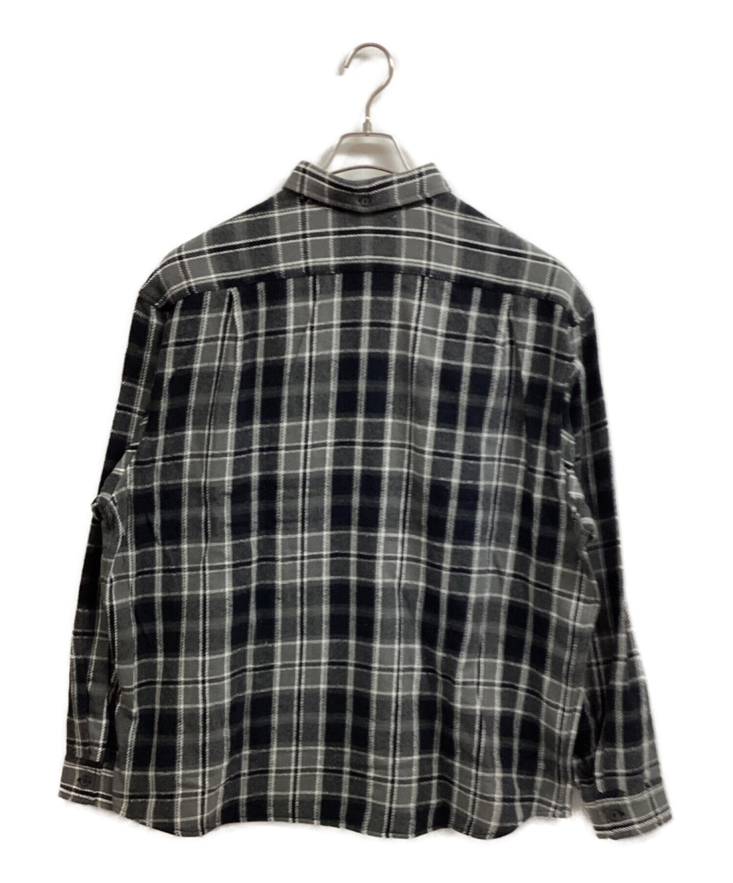 Supreme (シュプリーム) Pullover Plaid Flannel Shirt グレー サイズ:L