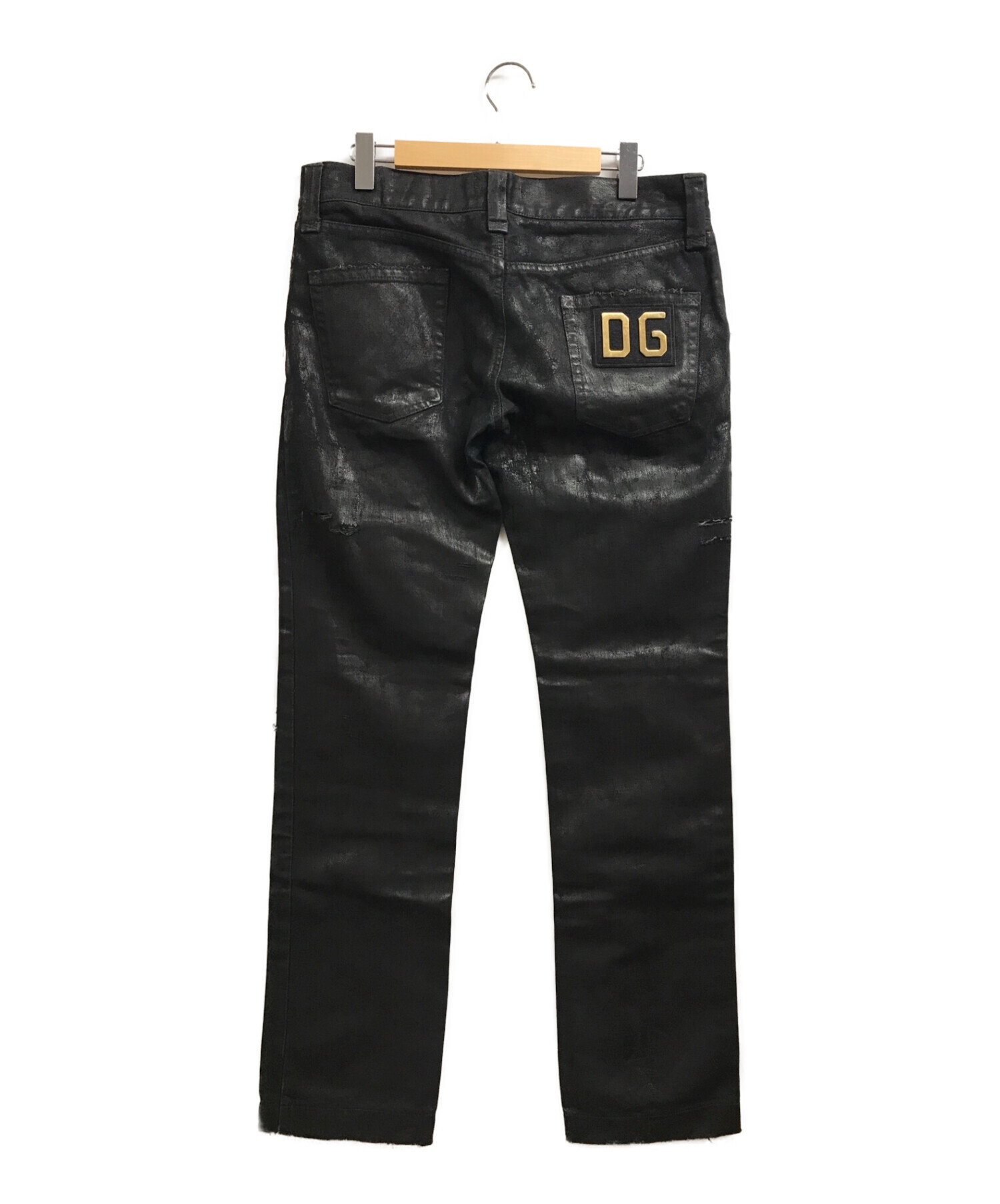 DOLCE&GABBANA ドルチェアンドガッバーナ パンツ ジムコレクション ナイロン ブラック イタリアカラー G4C8EG サイズ40 40915
