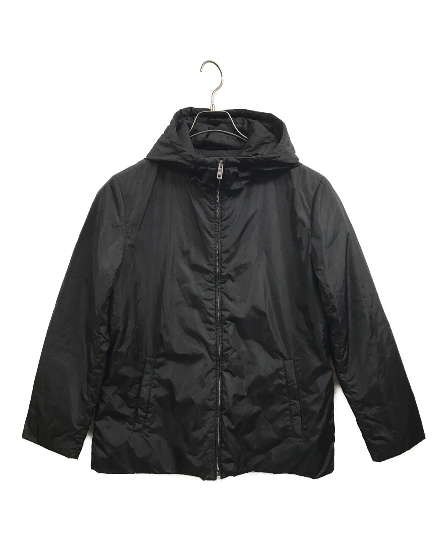 PRADA SPORTS (プラダスポーツ) 中綿フーデッドジャケット ブラック サイズ:42