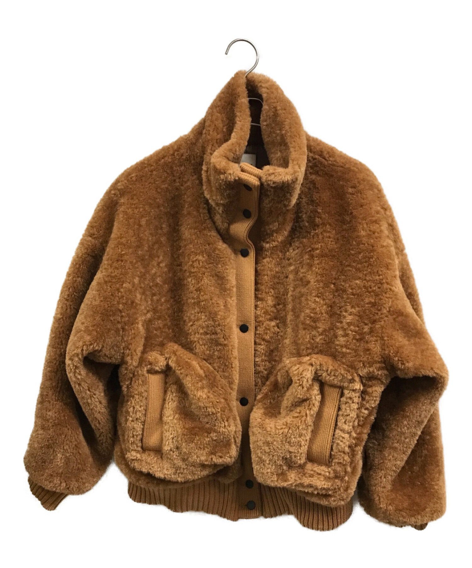 中古・古着通販】pinue (ピヌエ) スタンドカラーボアジャケット 