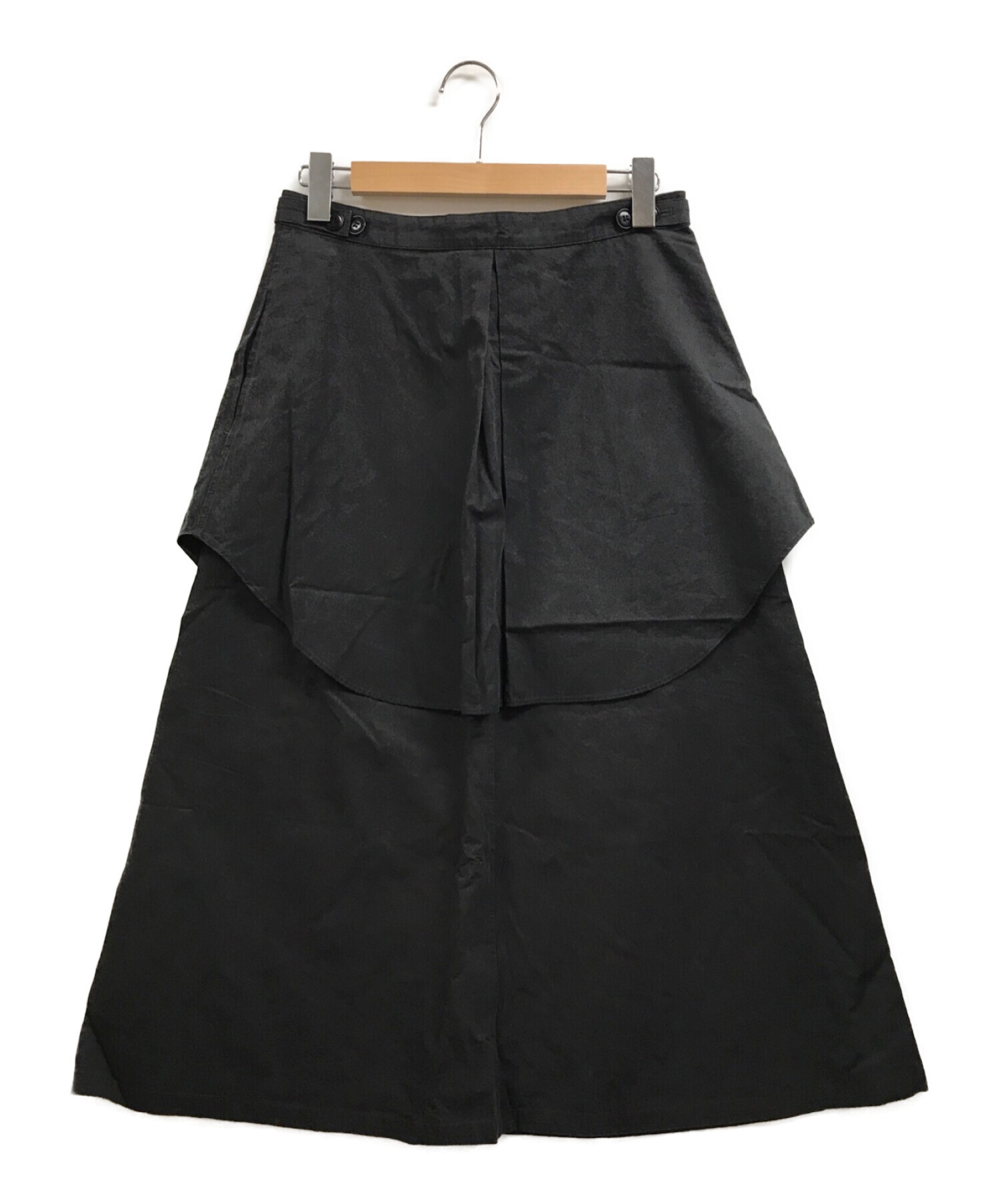 Y's (ワイズ) 製品染めデザインスカート ブラック サイズ:2