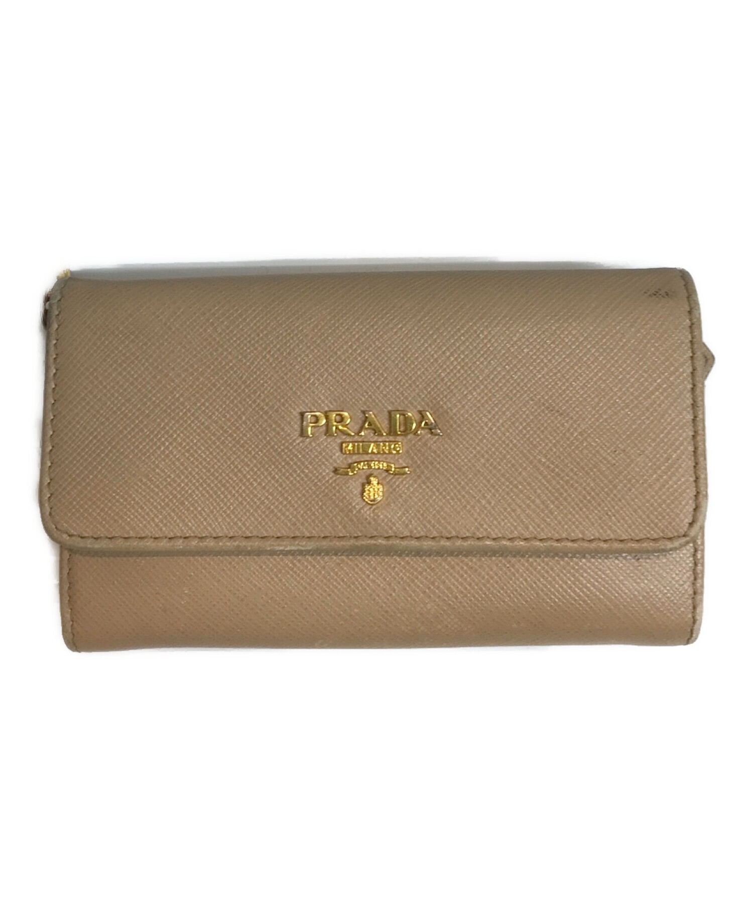 中古・古着通販】PRADA (プラダ) チェーンウォレット ベージュ 