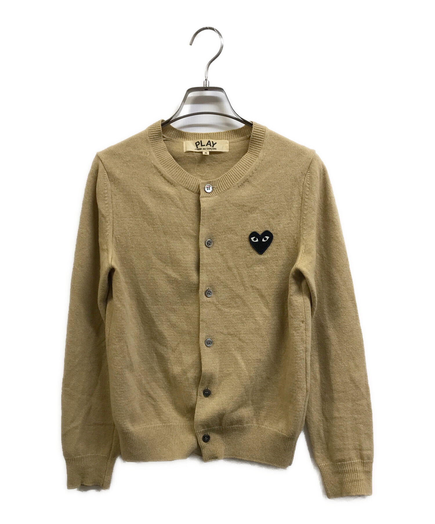 COMME des GARÇONS PLAY ベージュカーディガン S