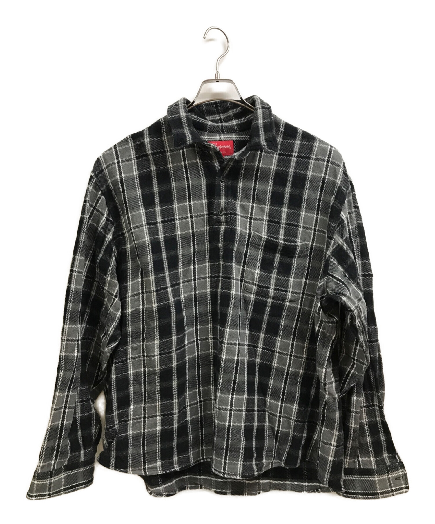 SUPREME (シュプリーム) 23SS Pullover Plaid Flannel Shirt ブラック サイズ:L