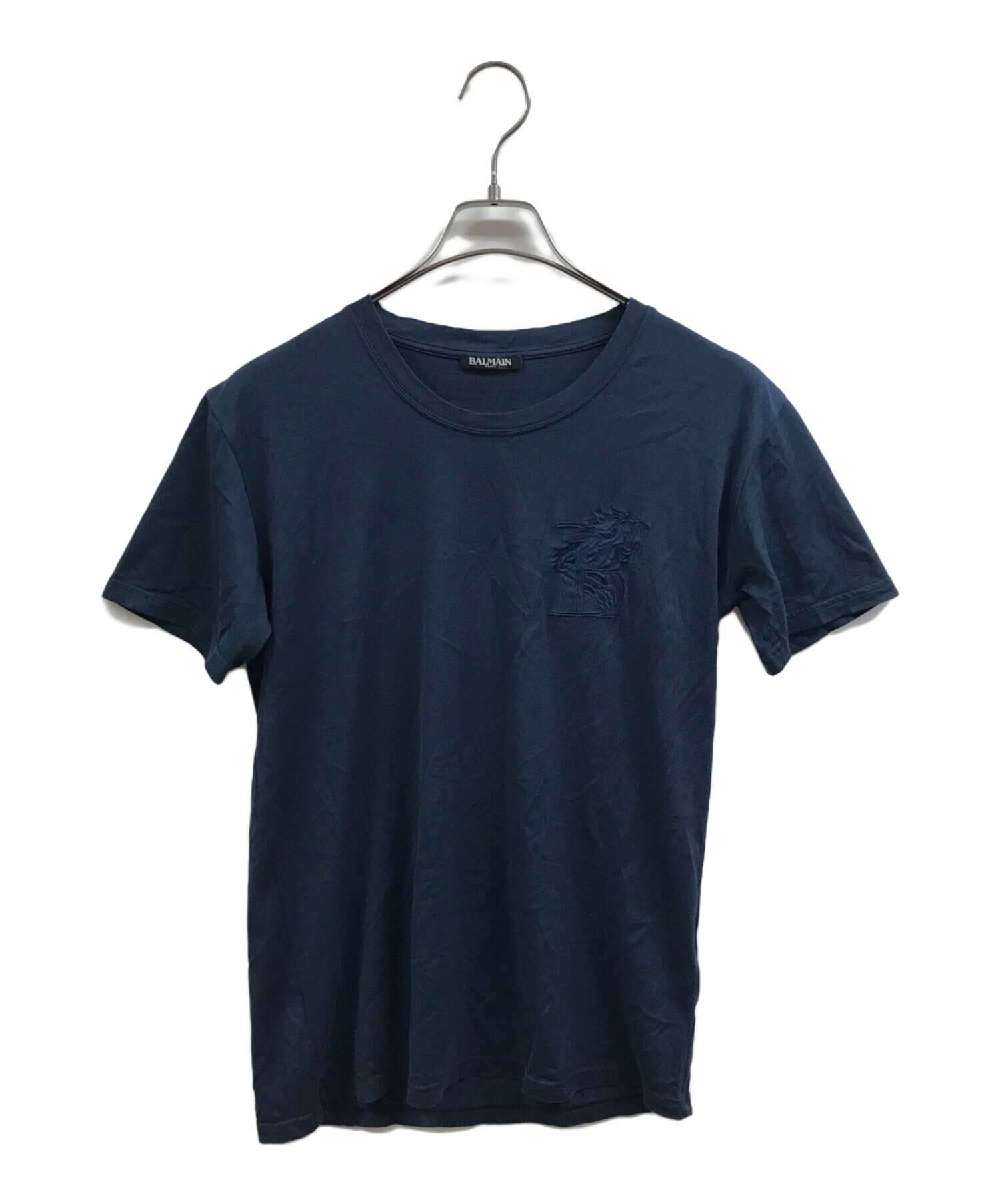 BALMAIN バルマン Tシャツ・カットソー M 青 【古着】【中古】【送料無料】 BALMAIN バルマン Tシャツ ネイビー