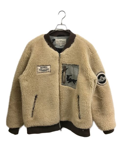中古・古着通販】AVIREX (アヴィレックス) ボアジャケット ベージュ 