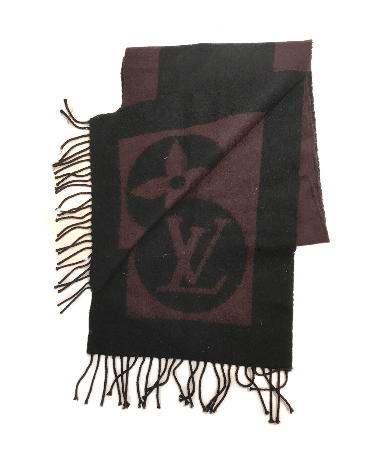 LOUIS VUITTON バーガンディ マフラー