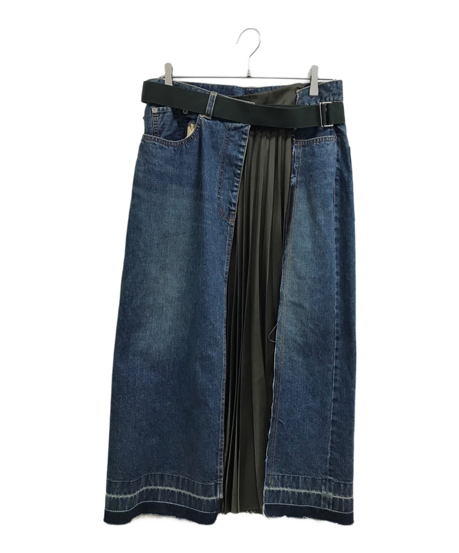中古・古着通販】sacai (サカイ) 切替デニムスカート インディゴ  
