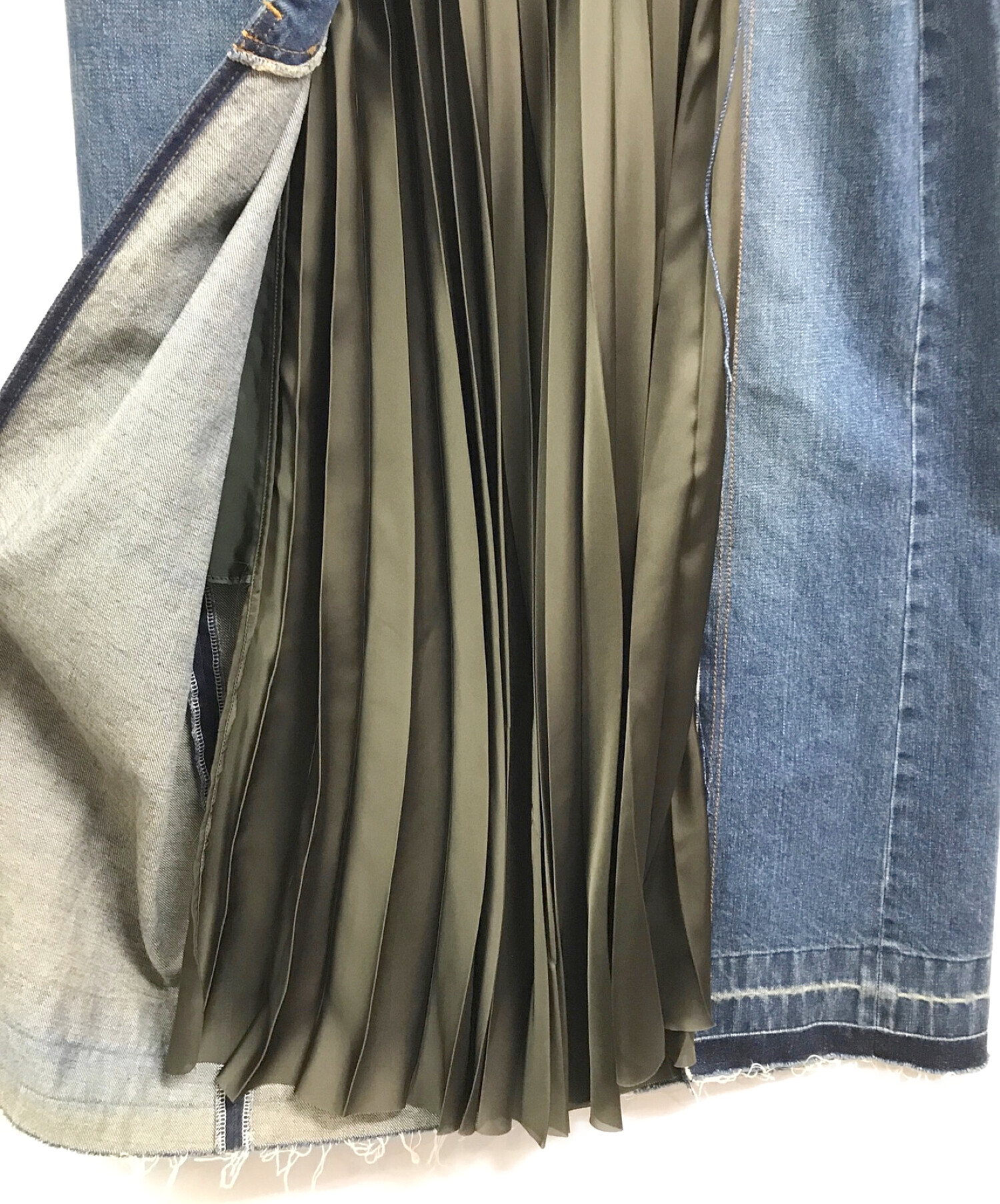 中古・古着通販】sacai (サカイ) 切替デニムスカート インディゴ  
