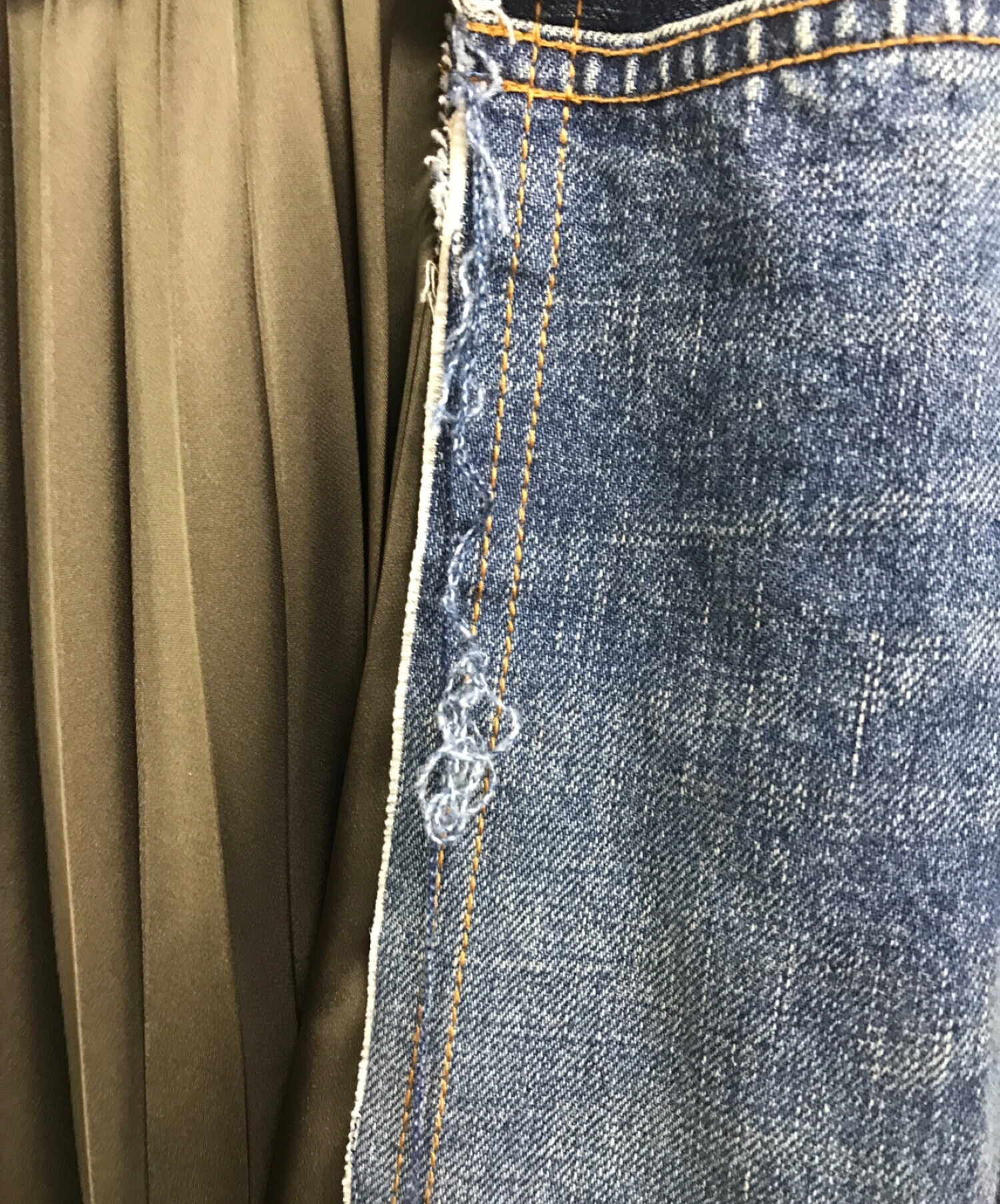 中古・古着通販】sacai (サカイ) 切替デニムスカート インディゴ  