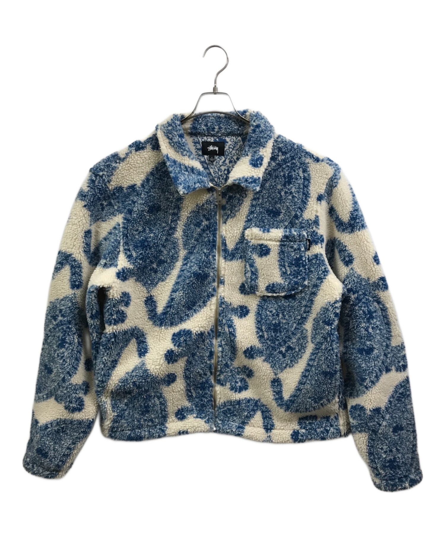 中古・古着通販】stussy (ステューシー) フリースジャケット ブルー