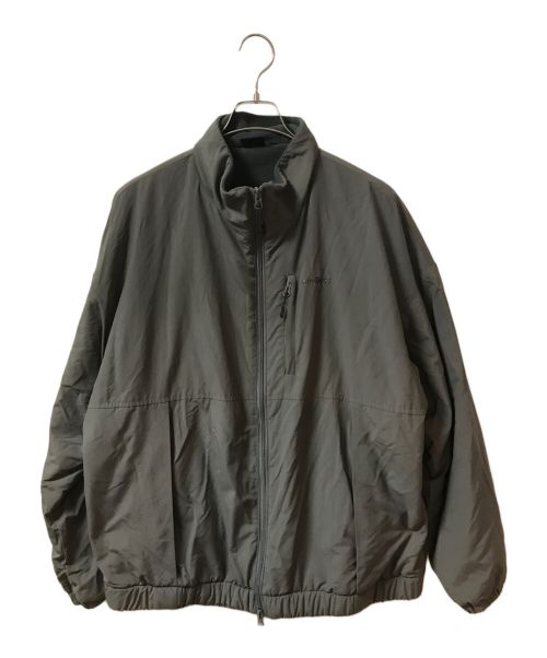 WILD THINGS ナイロン スタンドジャケット 裏地フリース ロゴ刺繍