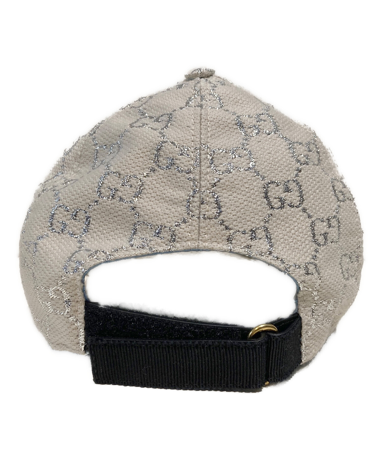 GUCCI GGラメ ベースボールキャップシルバー帽子