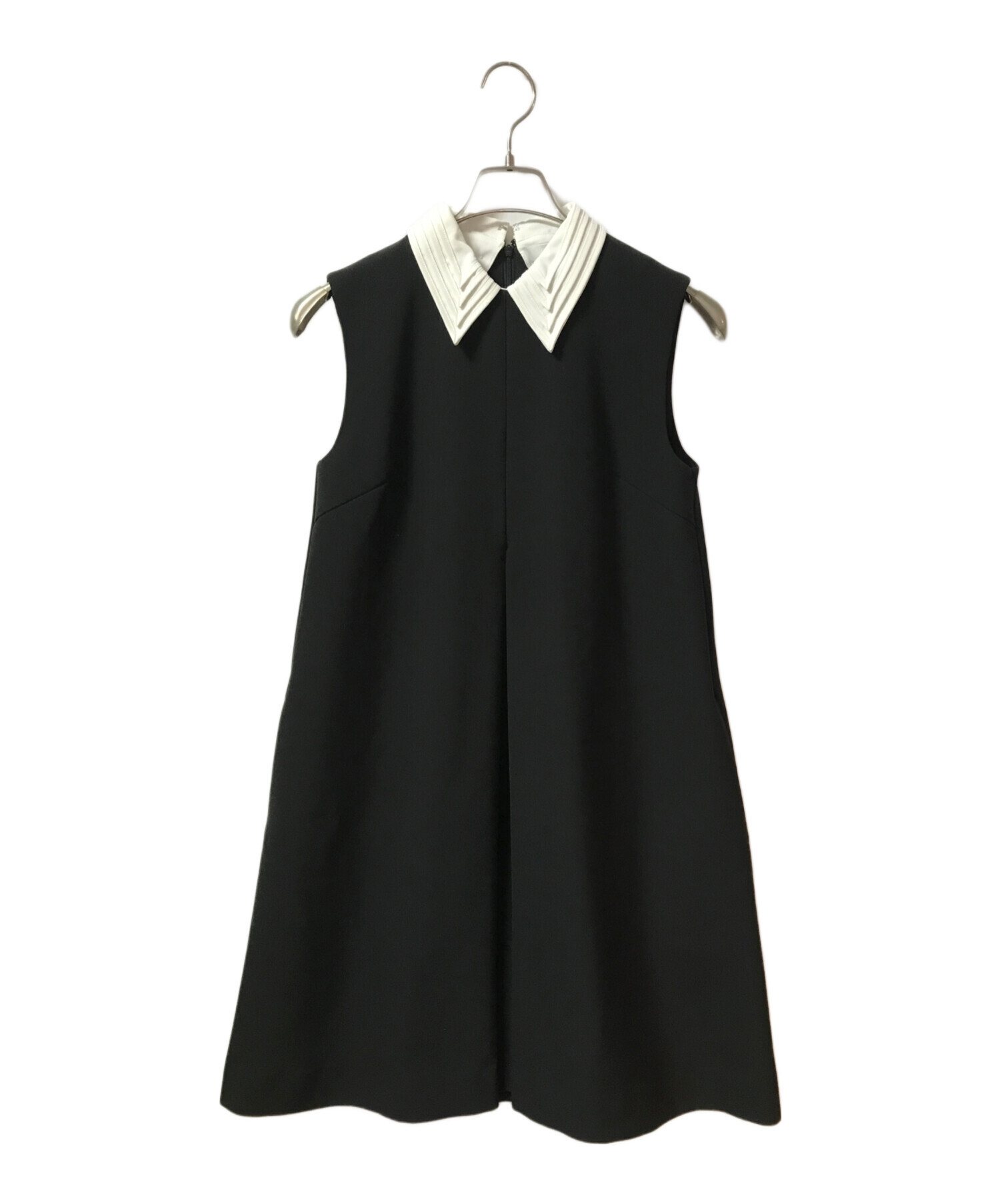 CELFORD 襟付きAラインタックワンピース36