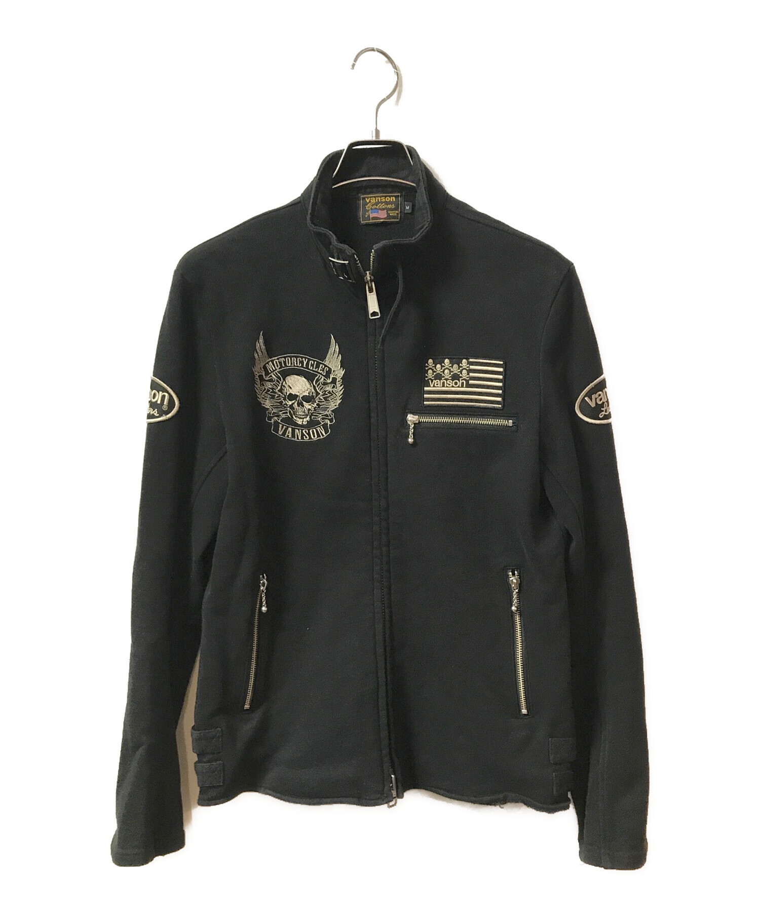 中古・古着通販】VANSON (バンソン) スウェットライダースジャケット 