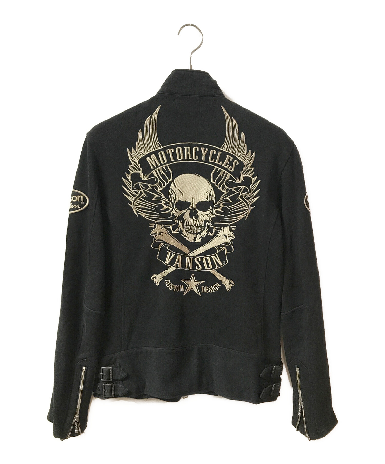 中古・古着通販】VANSON (バンソン) スウェットライダースジャケット 